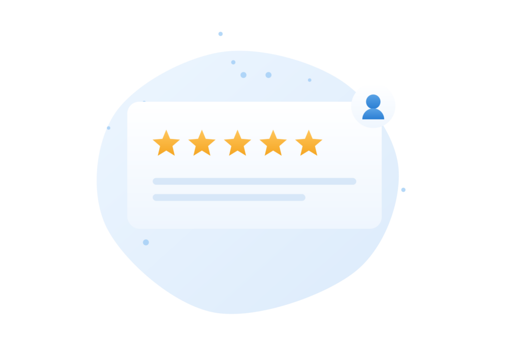 Five star customer reviews for a local trade business