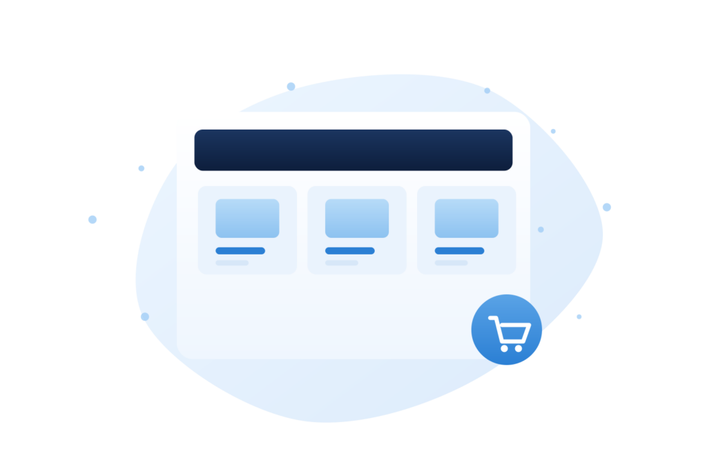 Online shop selling products from a small business website