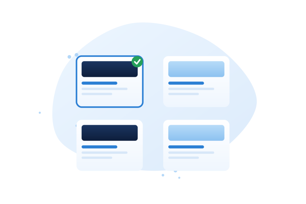 Choosing a professional website template for a business
